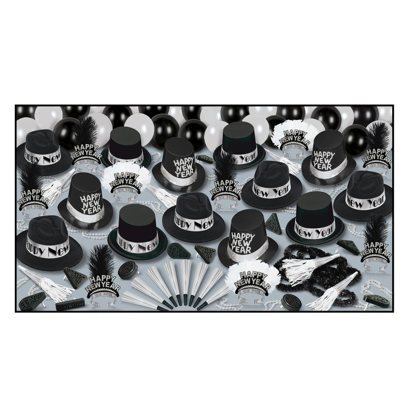Grand Deluxe Silver Asst for 50 by Beistle for New Years 50 Person Assortments