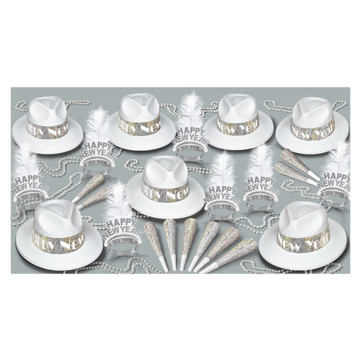 LA Swing Silver Asst for 50 by Beistle for New Years 50 Person Assortments