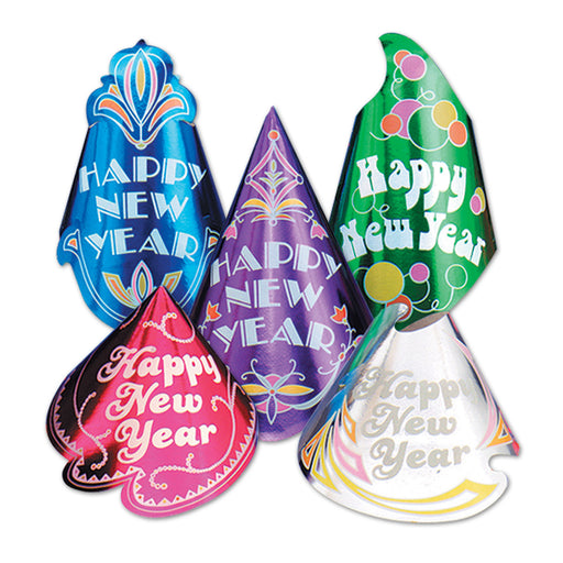 Champagne Hat Assortment by Beistle for New Years Foil