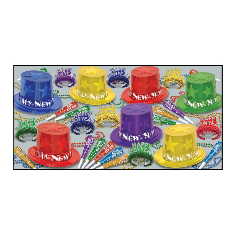 New Year Star Asst for 50 by Beistle for New Years 50 Person Assortments