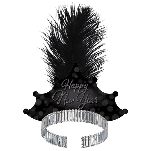 Blackout New Year Tiara by Beistle for New Years Foil