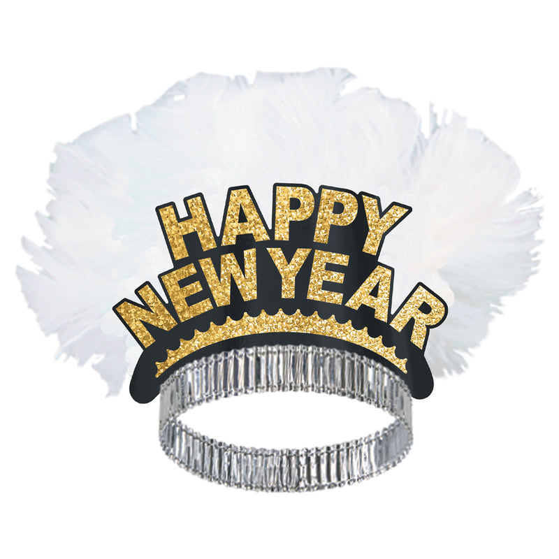 HNY Bird Of Paradise Tiara by Beistle for New Years Spread Feathered