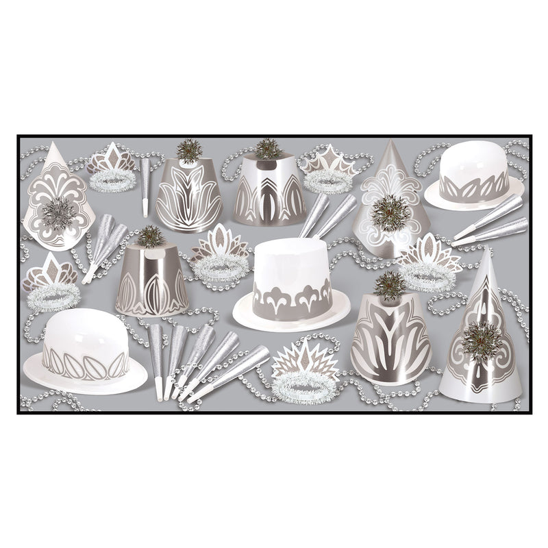 Silver Dollar Asst for 50 by Beistle for New Years 50 Person Assortments