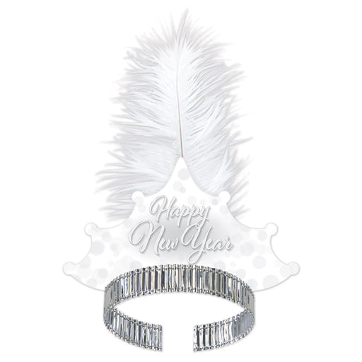 Whiteout New Year Tiara by Beistle for New Years Foil
