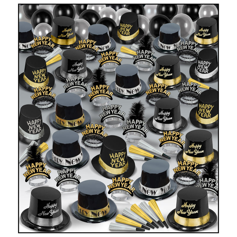 Silver Gold Super Deluxe Asst for 100 by Beistle for New Years 100 Person Assortments