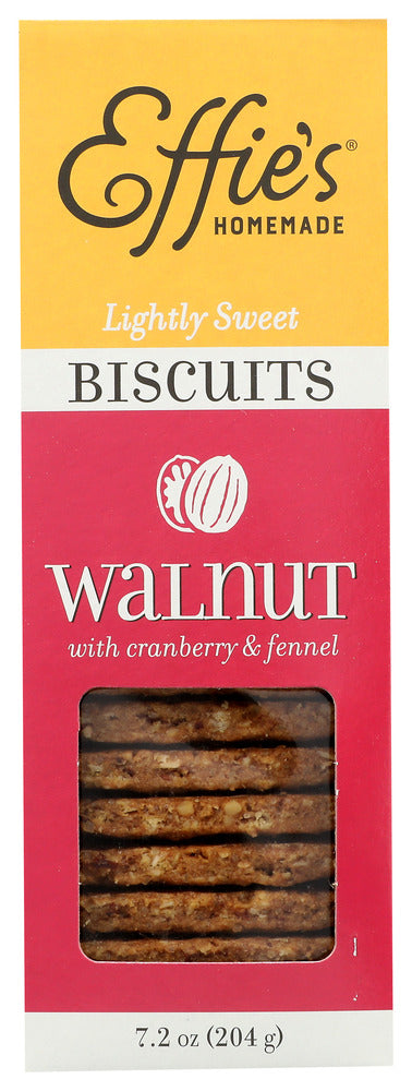 EFFIES HOMEMADE: Walnut With Cranberry & Fennel Biscuits, 7.2 oz - No Brand For Less