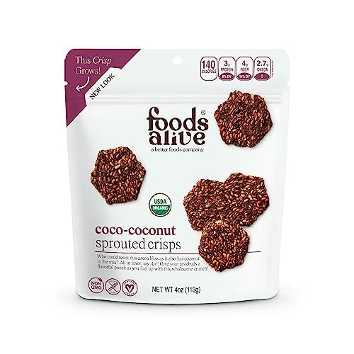 FOODS ALIVE: Coco-Coconut Sprouted Crisps, 4 oz