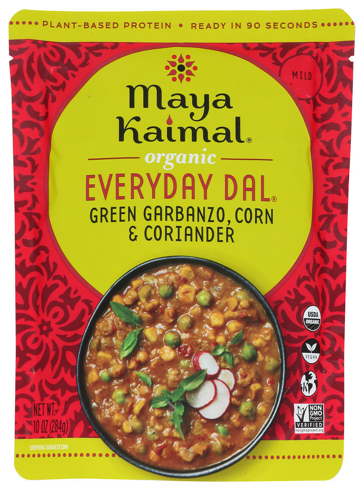 MAYA KAIMAL: Green Garbanzo Corn & Coriander Organic Everyday Dal, 10 oz