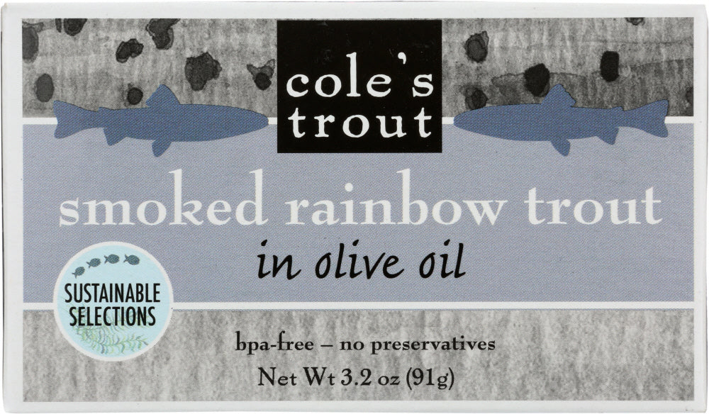 COLE'S: Trout Smoked Rainbow Trout, 3.2 oz