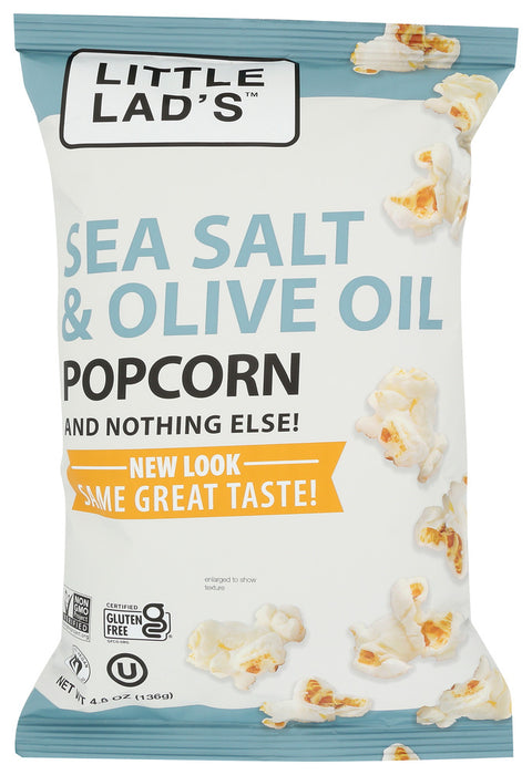LITTLE LADS: Sea Salt And Olive Oil Popcorn, 4.8 oz