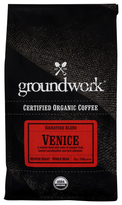 GROUNDWORK COFFEE: Organic Venice Coffee, 12 oz - No Brand For Less 