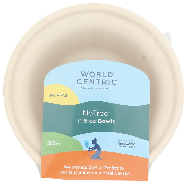 WORLD CENTRIC: Wheat Straw Bowls 20 pack, 11.5 oz