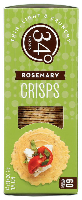 34 DEGREES: Rosemary Crispbread, 4.5 oz