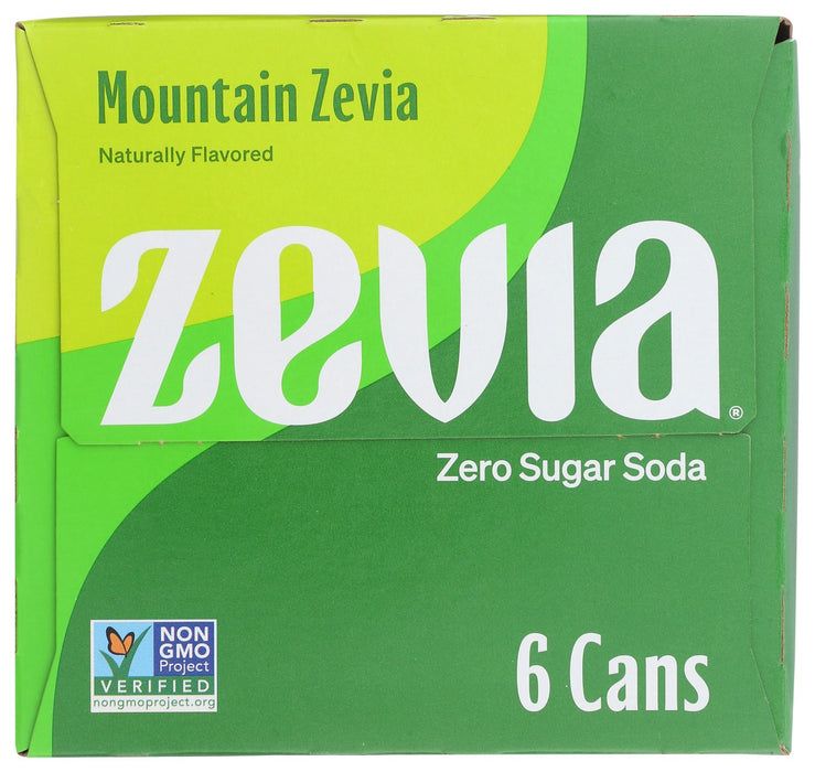 ZEVIA: Mountain Zevia Soda 6Pack, 72 fo