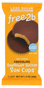 Previously named our "Rice Chocolate" Sun Cups, these light and creamy dairy free chocolate cups are filled with sunflower butter.