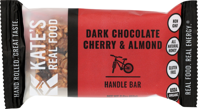 KATES REAL FOOD: Bar Drk Choc Cherry Almd, 2.2 OZ
