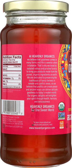 HEAVENLY ORGANICS: Acacia Honey, 22 oz