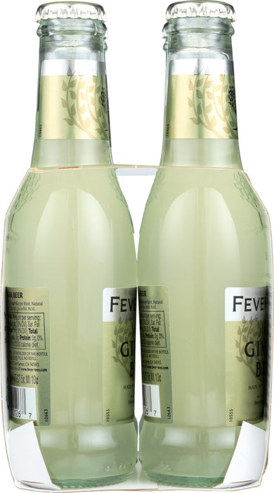 FEVER-TREE: Premium Ginger Beer 4x6.8 oz Bottles, 27.2 oz