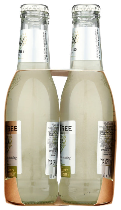FEVER TREE: Ginger Beer Light Pack of 4, 6.8 oz