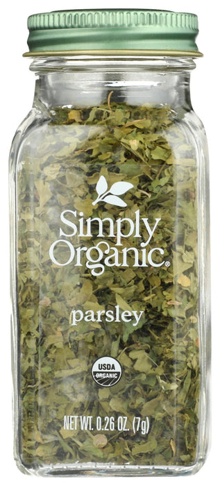 Not your typical dried parsley. With ours you get real, fresh, green-leafy taste and vibrant color. Simply Organic sells only the superior-flavored flat leaf parsley (Petroselinum crispum var. neapolitanum), sometimes called Italian parsley. Most suppliers sell the common, weaker-flavored curly leaf parsley because it's easier to bottle. We take the trouble to fill our bottles with the most flavorful organically grown parsley available.