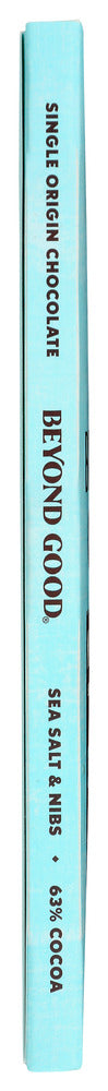 MADECASSE: 63% Cocoa Chocolate Bar Sea Salt & Nibs, 2.64 oz