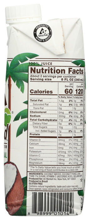 VITA COCO: Water Coconut Pressed, 500 ml