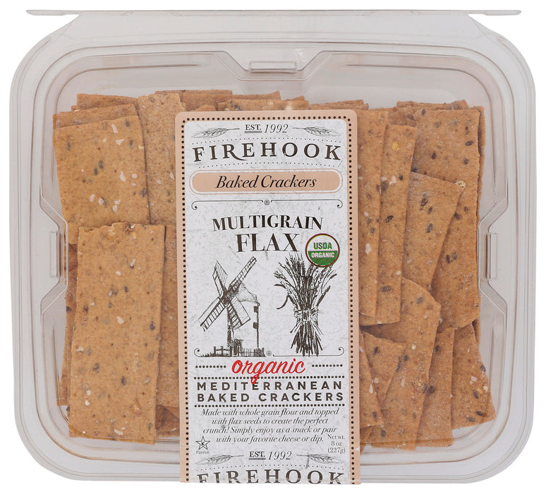 FIREHOOK: Multigrain Flax Baked Cracker, 8 Oz