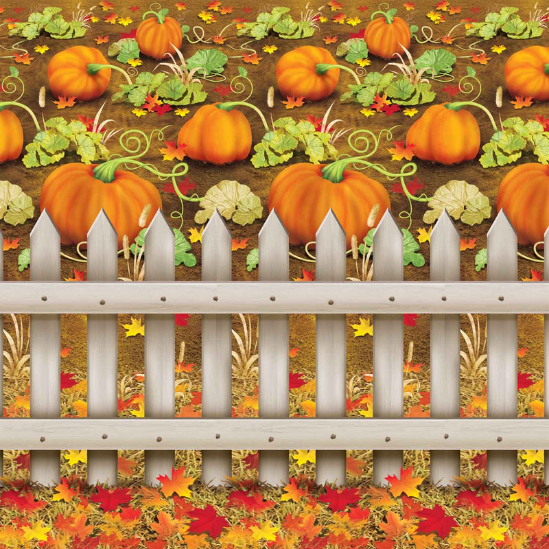 Pumpkin Patch Backdrop – 4' x 30' – (1/Pkg) by Beistle for Thanksgiving/Fall Backdrops