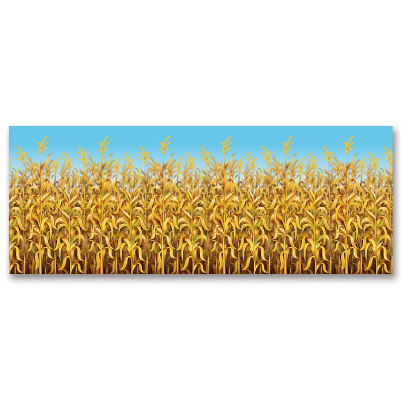 Cornstalks Backdrop – 4' x 30' – (1/Pkg) by Beistle for Thanksgiving/Fall Backdrops