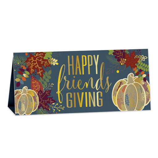3-D Foil Happy Friendsgiving Centerpiece – 6¼" x 13½" – (1/Pkg) by Beistle for Thanksgiving/Fall 3-D