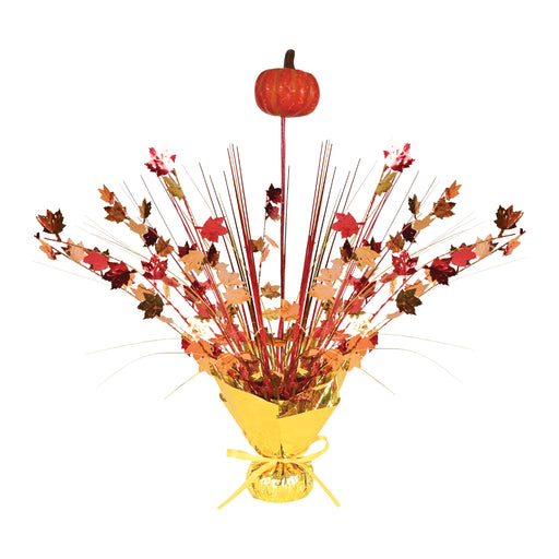 Fall Gleam 'N Spray Centerpiece – 16¾" – (1/Pkg) by Beistle for Thanksgiving/Fall Gleam 'N Burst