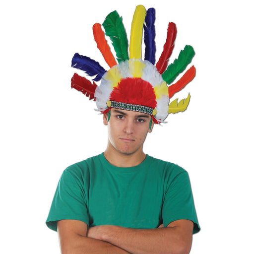 Native American Headdress – (1/Pkg) by Beistle for Thanksgiving/Fall Accessories