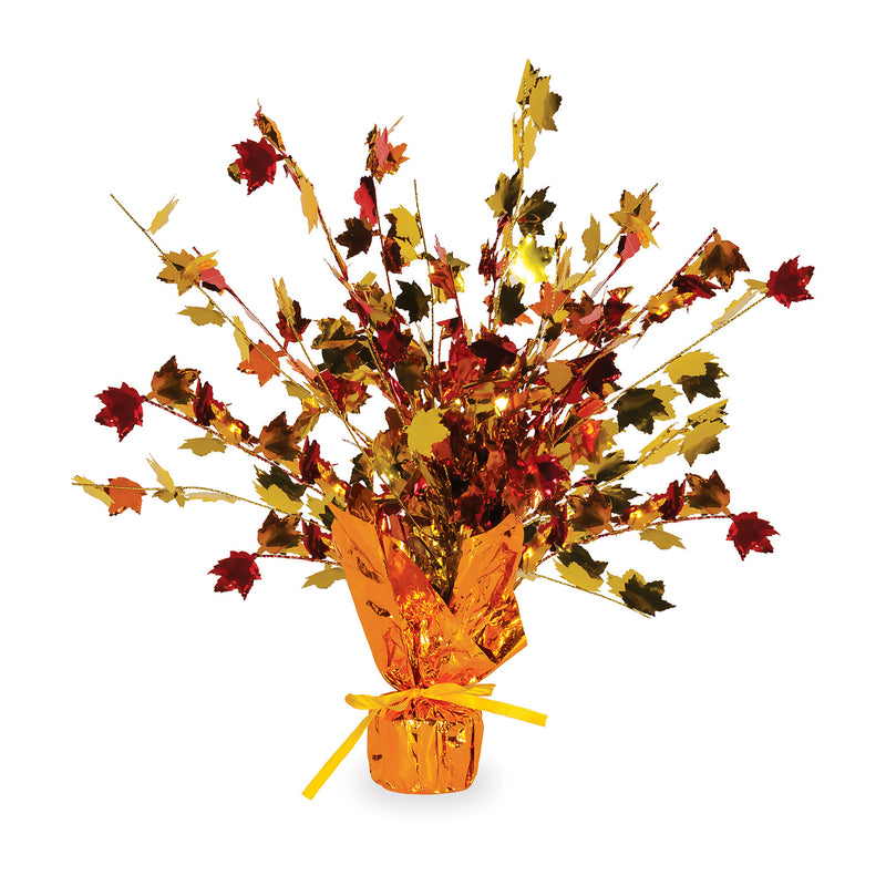 Fall Leaves Gleam 'N Burst Centerpiece – 15" – (1/Pkg) by Beistle for Thanksgiving/Fall Gleam 'N Burst