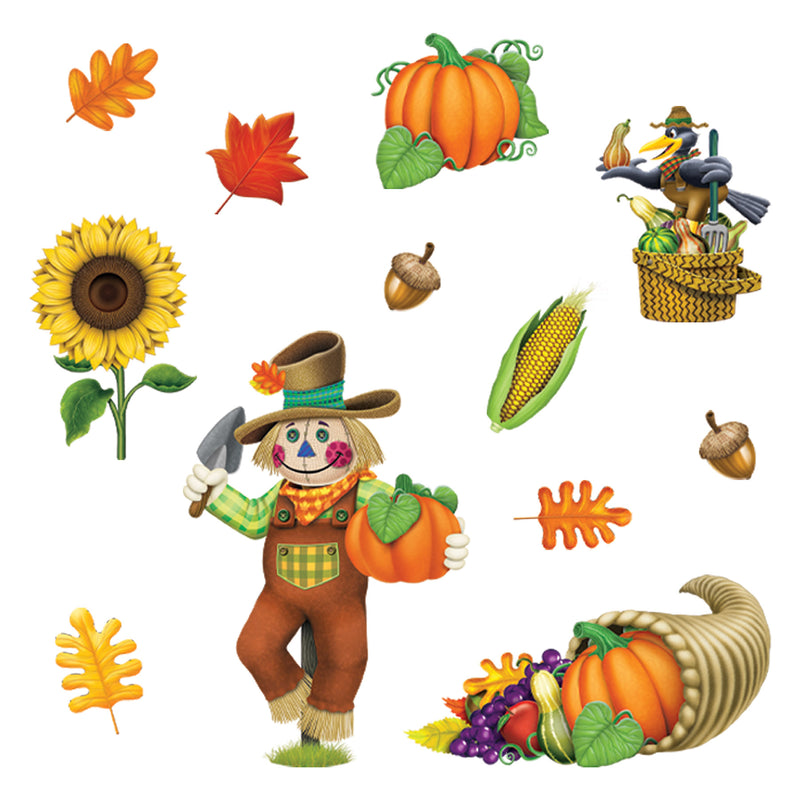 Fall Clings – 12" x 17" Sh – (12/Sh) by Beistle for Thanksgiving/Fall Window Clings