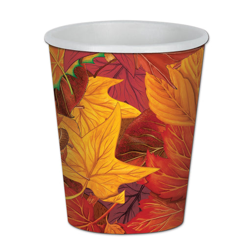 Fall Leaf Beverage Cups – 9 Oz – (8/Pkg) by Beistle for Thanksgiving/Fall Cups