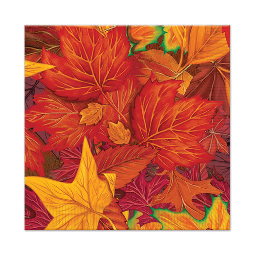 Fall Leaf Beverage Napkins – (16/Pkg) by Beistle for Thanksgiving/Fall Napkins-Beverage