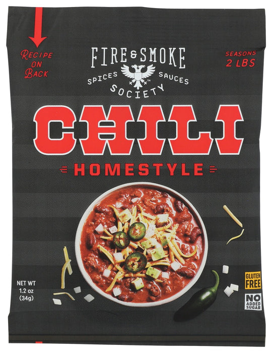 FIRE AND SMOKE: Seasoning Chili Regular, 1.2 OZ