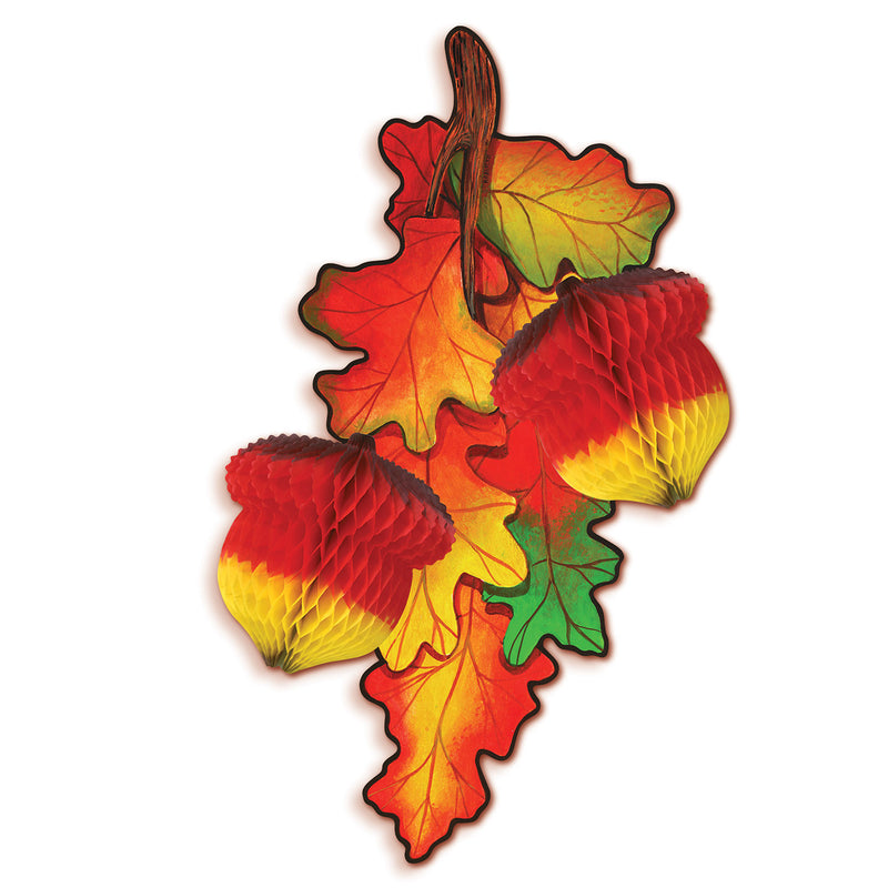 Tissue Madras Acorns – 12" – (1/Pkg) by Beistle for Thanksgiving/Fall Novelty Tissue