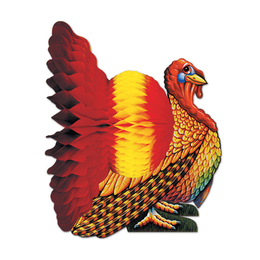 Tissue Turkey Centerpiece – 9" – (1/Pkg) by Beistle for Thanksgiving/Fall Tissue