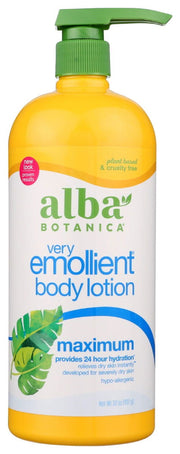 ALBA BOTANICA: Very Emollient Body Lotion Maximum Dry Skin Formula, 32 oz - No Brand For Less
