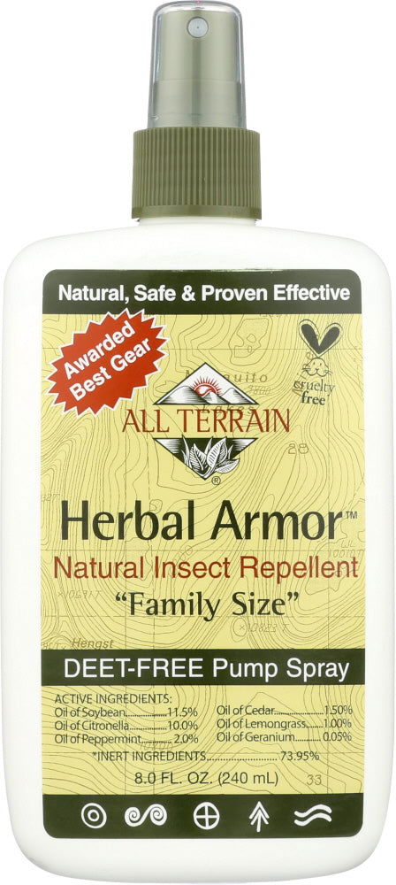 ALL TERRAIN: Spray Insect Repellent Herbal Armor, 8 oz - No Brand For Less 