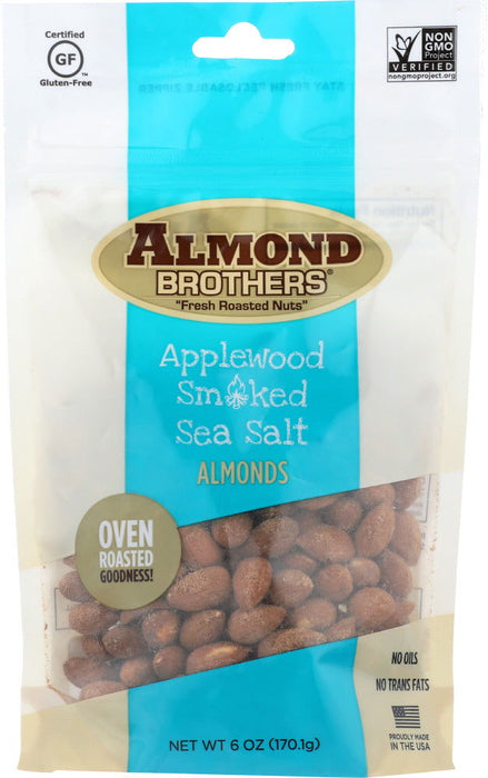 ALMOND BROTHERS: Nut Almond Applewood Smoke Salt, 6 oz - No Brand For Less 
