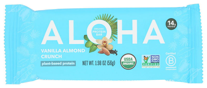 ALOHA: Vanilla Almond Crunch Protein Bar, 1.9 oz - No Brand For Less