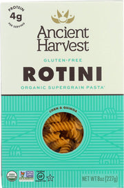 ANCIENT HARVEST: Organic Supergrain Pasta Rotini Gluten Free, 8 oz - No Brand For Less