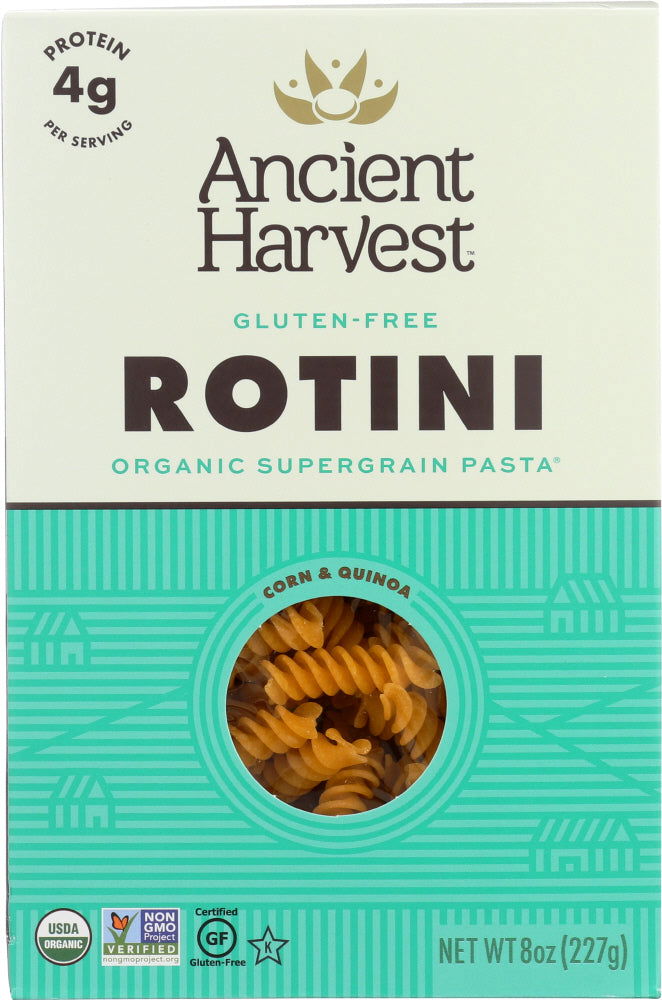 ANCIENT HARVEST: Organic Supergrain Pasta Rotini Gluten Free, 8 oz - No Brand For Less
