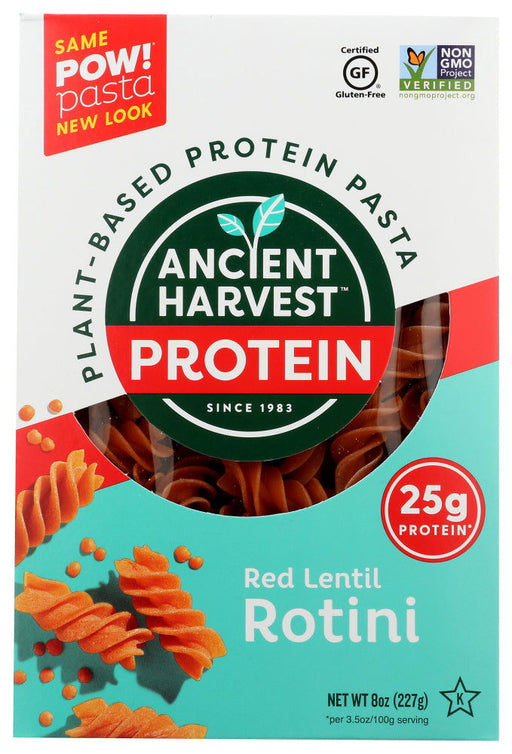 ANCIENT HARVEST: Plant Based Protein Pasta Red Lentil Rotini, 8 oz - No Brand For Less