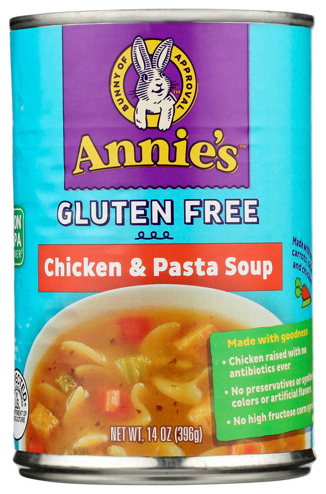 ANNIES HOMEGROWN: Gluten Free Chicken and Pasta Soup, 14 oz - No Brand For Less