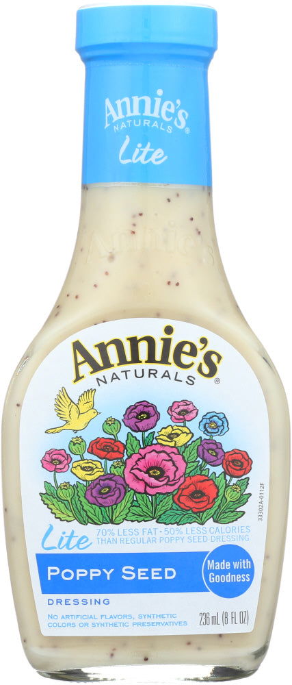 ANNIES HOMEGROWN: Lite Poppy Seed Dressing, 8 oz - No Brand For Less 