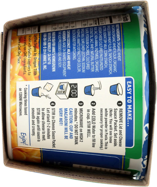 ANNIES HOMEGROWN: Mac and Cheese Micro Cups Pack of 2, 4.02 oz - No Brand For Less 