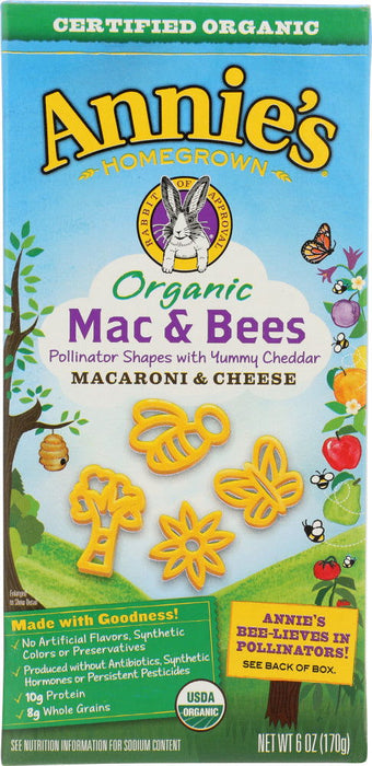 ANNIES HOMEGROWN: Organic Mac & Bees Macaroni & Cheese, 6 oz - No Brand For Less 